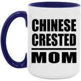 Chinese Crested Mom - 15oz Accent Mug Purple