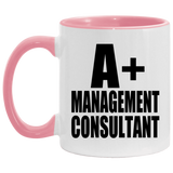 A+ Management Consultant - 11oz Accent Mug Pink