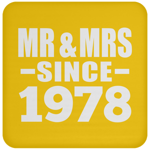 46th Anniversary Mr & Mrs Since 1978 - Drink Coaster