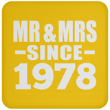 46th Anniversary Mr & Mrs Since 1978 - Drink Coaster