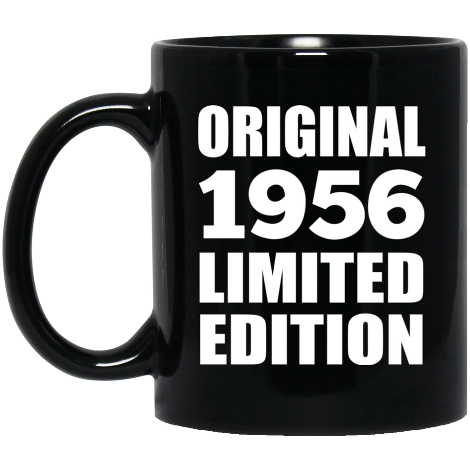 68th Birthday Original 1956 Limited Edition - 11oz Coffee Mug Black