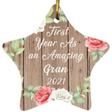 First Year As An Amazing Gran 2021 - Star Ornament B
