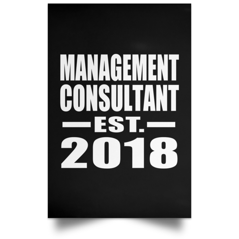 Management Consultant Established EST. 2018 - Poster Portrait