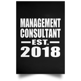 Management Consultant Established EST. 2018 - Poster Portrait