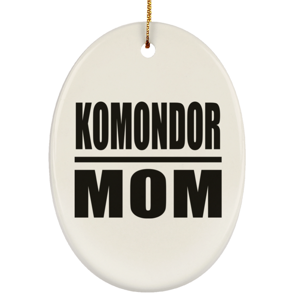 Komondor Mom - Oval Ornament