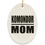 Komondor Mom - Oval Ornament