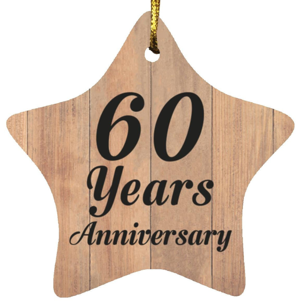 60th Anniversary 60 Years Anniversary - Star Ornament C