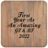 First Year As An Amazing Gf & Bf 2022 - Drink Coaster C