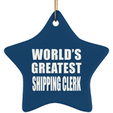 World's Greatest Shipping Clerk - Star Ornament