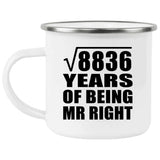 94th Anniversary Square Root of 8836 Years of Being Mr Right - 12oz Camping Mug