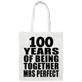 100th Anniversary 100 Years Of Being Mrs Perfect - Tote Bag White