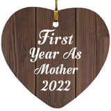 First Year As Mother 2022 - Heart Ornament D