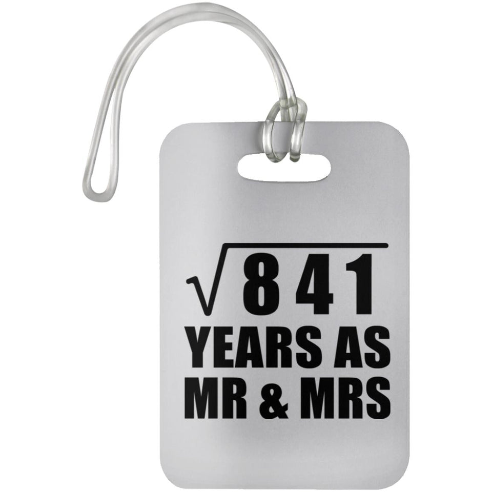 29th Anniversary Square Root of 841 Years As Mr & Mrs - Luggage Bag Tag
