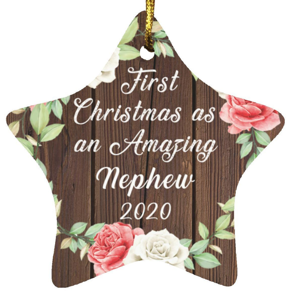 First Christmas As an Amazing Nephew 2020 - Star Ornament A