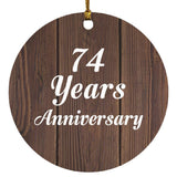 74th Anniversary 74 Years Anniversary - Circle Ornament D