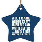 All I Care About Is My Irish Red And White Setter - Star Ornament