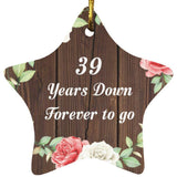 39th Anniversary 39 Years Down Forever to Go - Star Ornament A