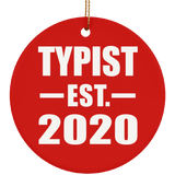 Typist Established EST. 2020 - Circle Ornament