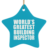 World's Greatest Building Inspector - Star Ornament
