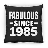 39th Birthday Fabulous Since 1985 - Throw Pillow Black
