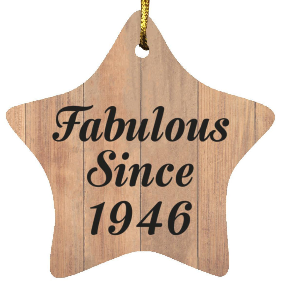 78th Birthday Fabulous Since 1946 - Star Ornament C