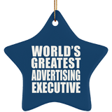 World's Greatest Advertising Executive - Star Ornament