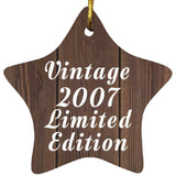17th Birthday Vintage 2007 Limited Edition - Star Ornament D