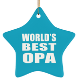 World's Best Opa - Star Ornament