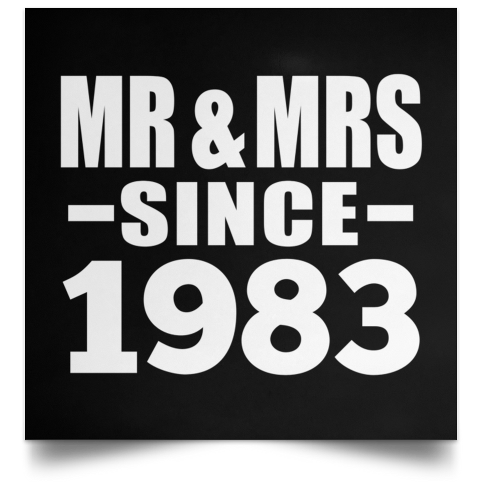 41st Anniversary Mr & Mrs Since 1983 - Poster Square