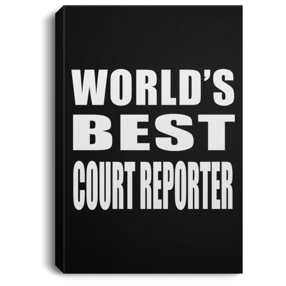 World's Best Court Reporter - Canvas Portrait