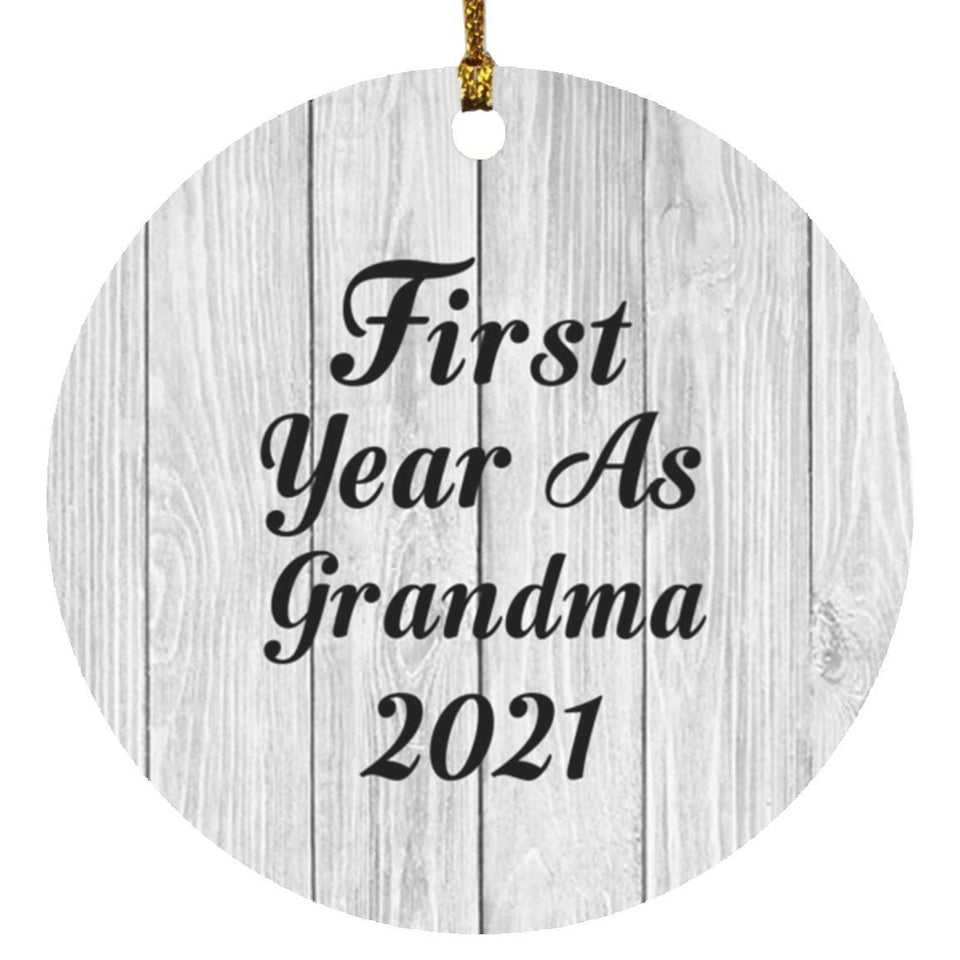 First Year As Grandma 2021 - Circle Ornament F