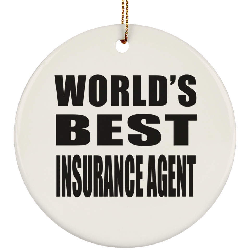 World's Best Insurance Agent - Circle Ornament