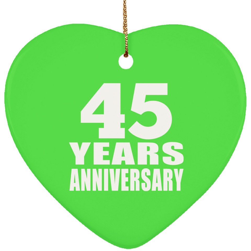 45th Anniversary 45 Years - Heart Ornament