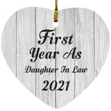 First Year As Daughter In Law 2021 - Heart Ornament F