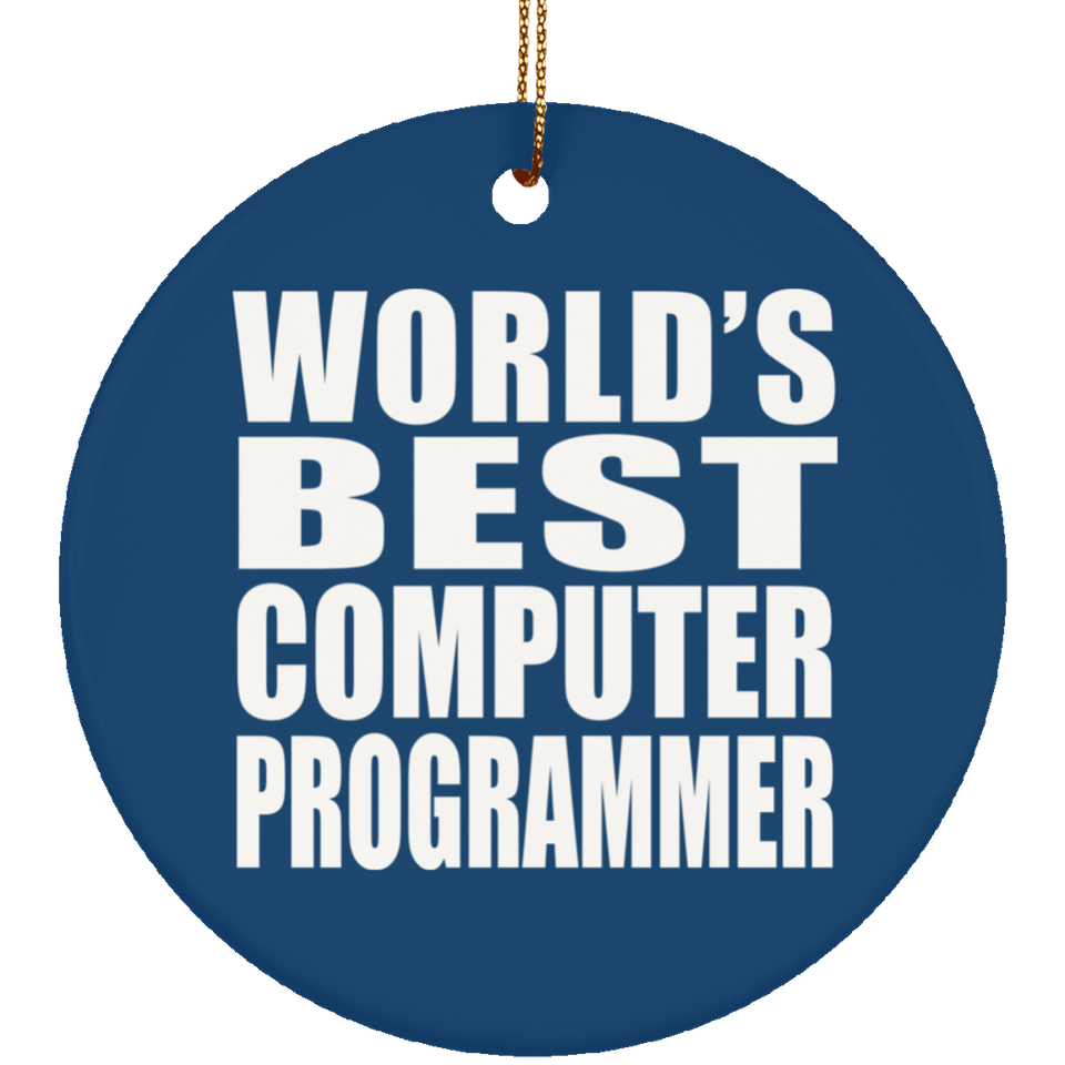 World's Best Computer Programmer - Circle Ornament
