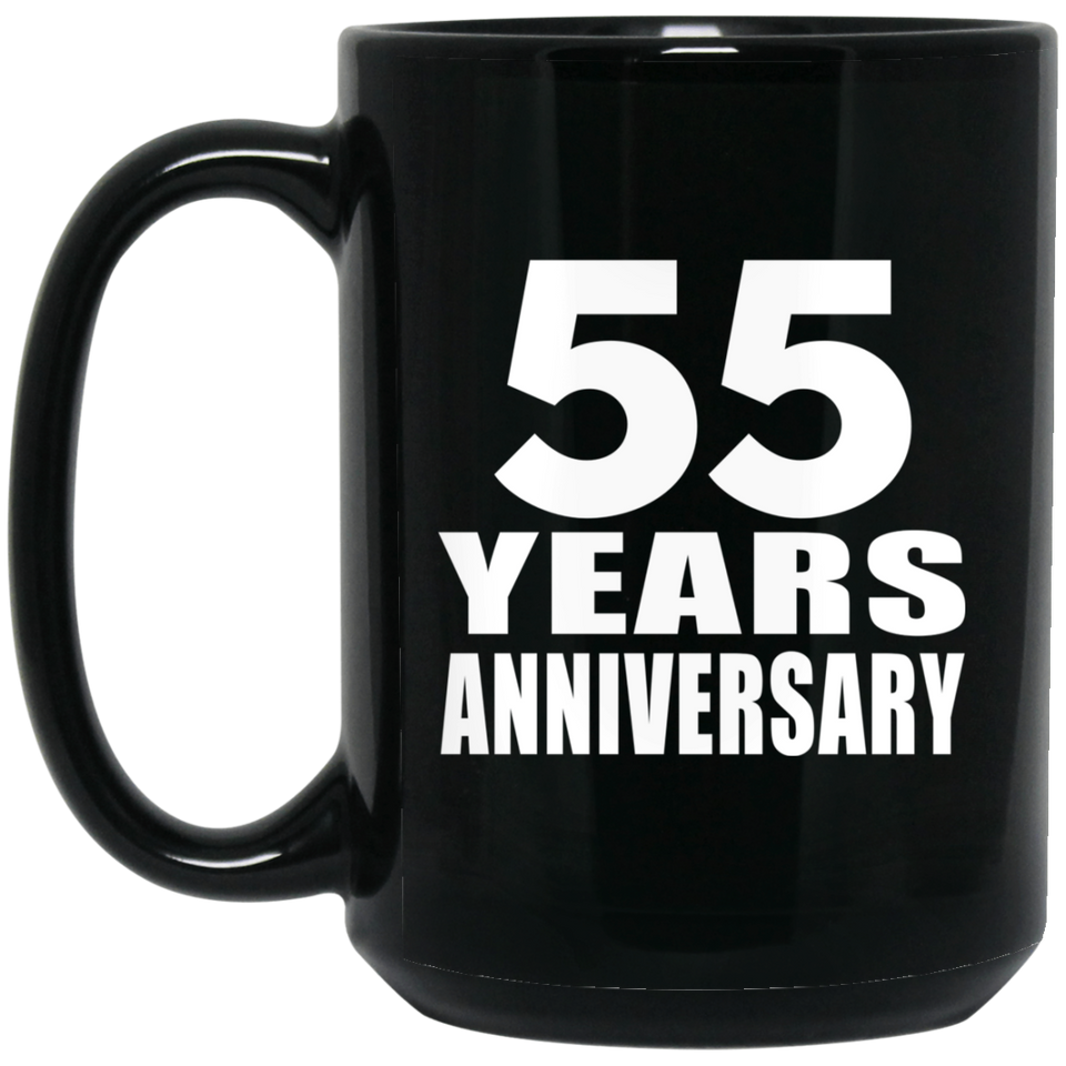 55th Anniversary 55 Years - 15 Oz Coffee Mug Black