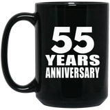 55th Anniversary 55 Years - 15 Oz Coffee Mug Black