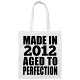 12th Birthday Made In 2012 Aged to Perfection - Tote Bag White