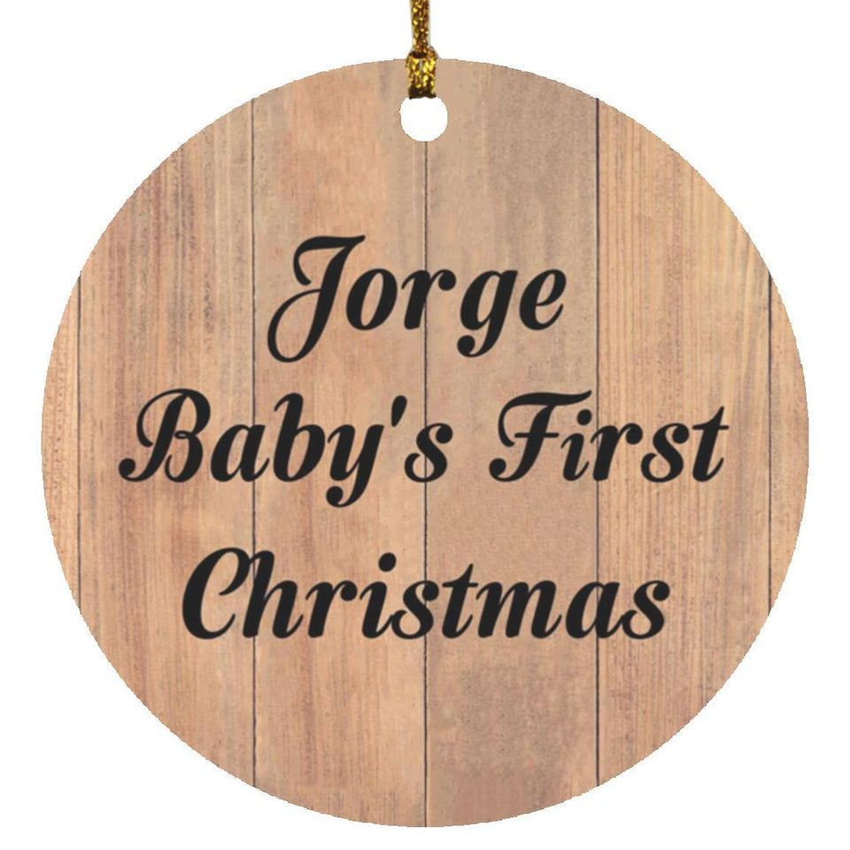 Jorge Baby's First Christmas - Circle Ornament C