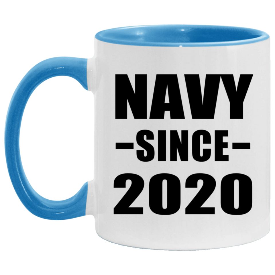 Navy Since 2020 - 11oz Accent Mug Blue