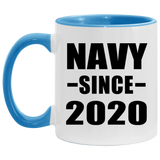 Navy Since 2020 - 11oz Accent Mug Blue