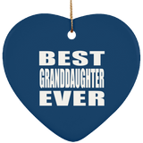 Best Granddaughter Ever - Heart Ornament