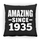 89th Birthday Amazing Since 1935 - Throw Pillow Black