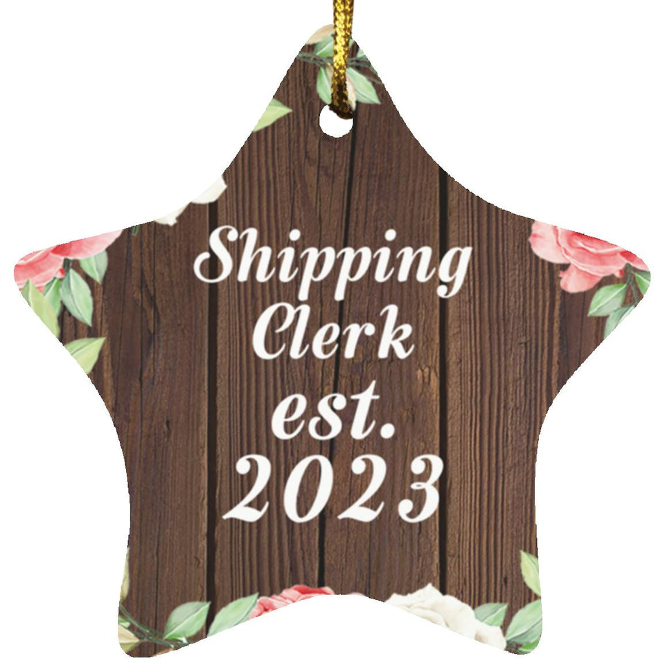 Shipping Clerk Established Est. 2023 - Star Ornament A