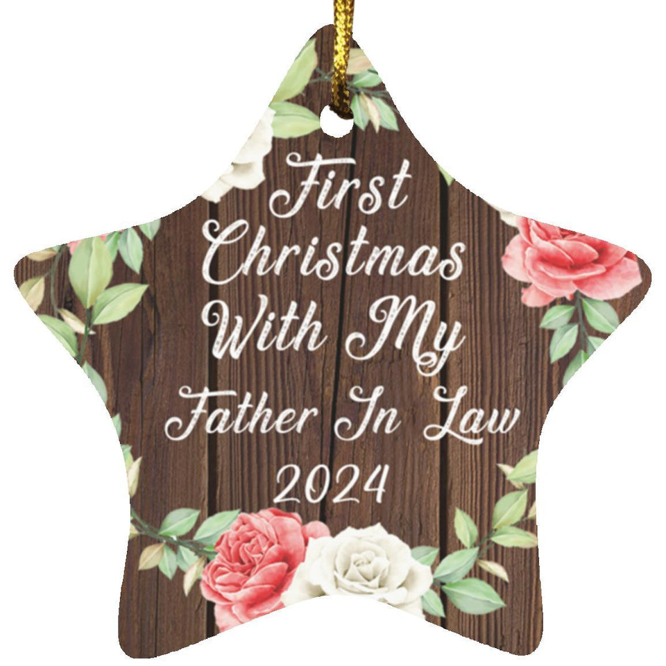 First Christmas With My Father In Law 2024 - Star Ornament A