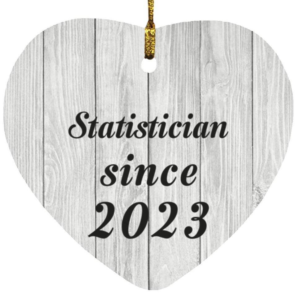 Statistician Since 2023 - Heart Ornament F