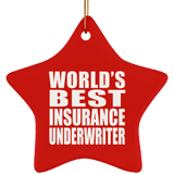 World's Best Insurance Underwriter - Star Ornament