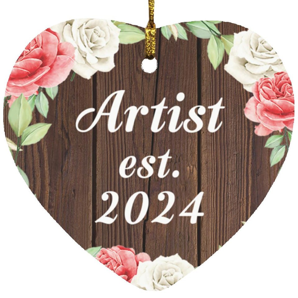 Artist Established Est. 2024 - Heart Ornament A