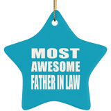 Most Awesome Father In Law - Star Ornament