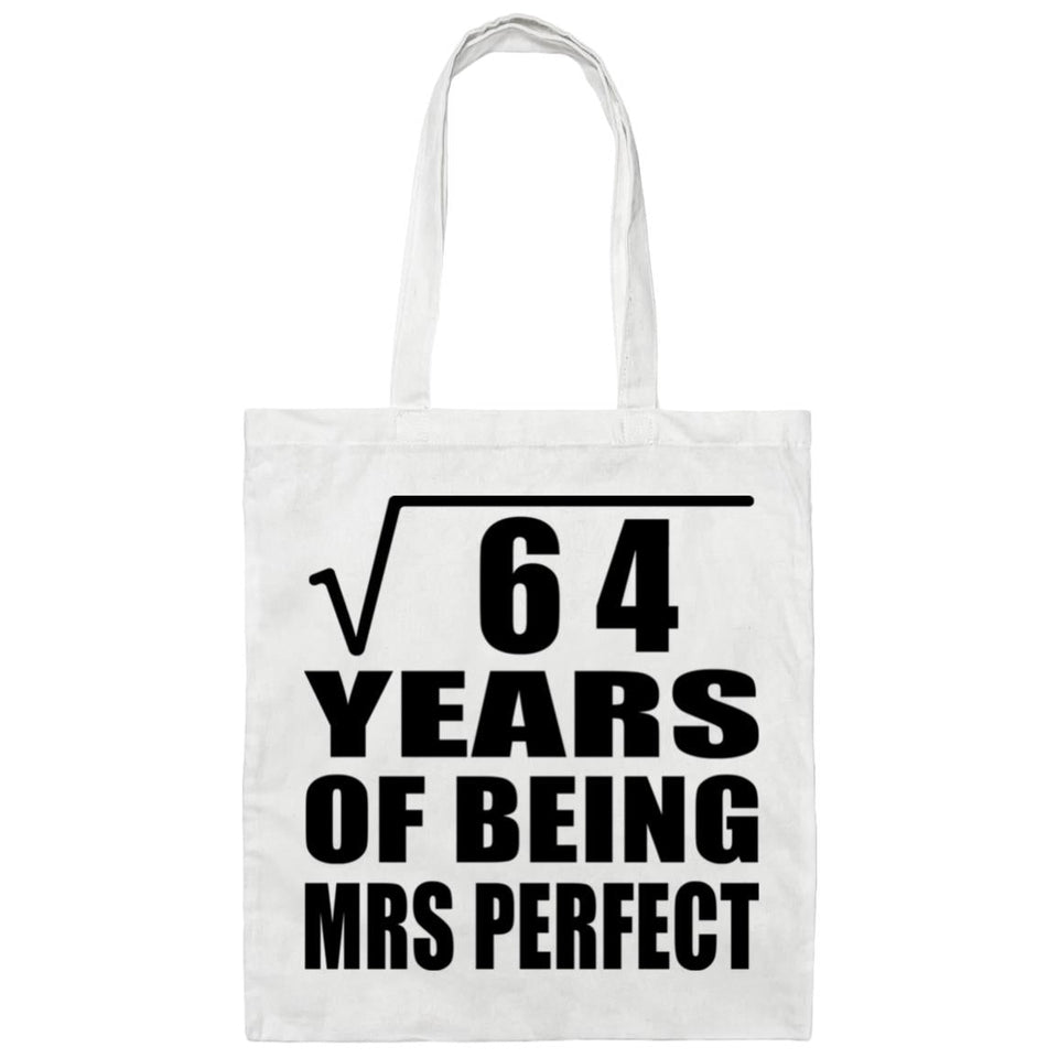 8th Anniversary Square Root of 64 Years of Mrs Perfect - Tote Bag White